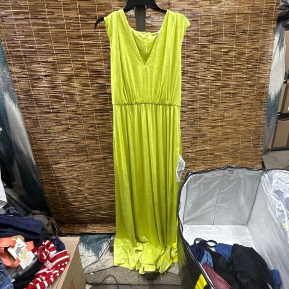 Dress the Population Krista Fit & Flare Dress - Lemongrass Size XL - Picture 2 of 3